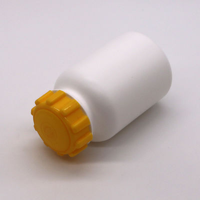 Botella de cápsulas de plástico redondo de 300cc HDPE con tapa de tornillo para tableta de suplemento medicinal