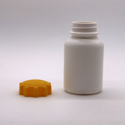 Botella de cápsulas de plástico redondo de 300cc HDPE con tapa de tornillo para tableta de suplemento medicinal