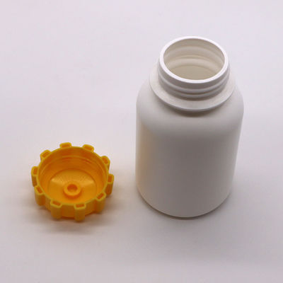 Botella de cápsulas de plástico redondo de 300cc HDPE con tapa de tornillo para tableta de suplemento medicinal