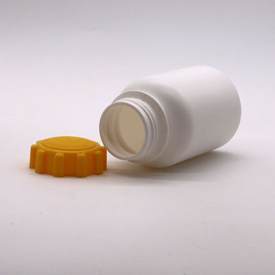 Botella de cápsulas de plástico redondo de 300cc HDPE con tapa de tornillo para tableta de suplemento medicinal