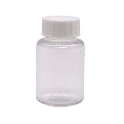 Botella de plástico PET transparente de 25 ml para almacenar las tabletas de medicamentos de manera segura y segura