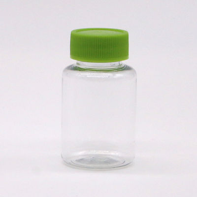 Botella de plástico PET transparente de 25 ml para almacenar las tabletas de medicamentos de manera segura y segura