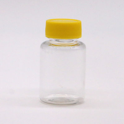 Botella de plástico PET transparente de 25 ml para almacenar las tabletas de medicamentos de manera segura y segura