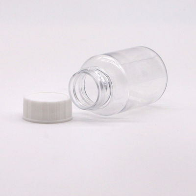 Botella de plástico PET transparente de 25 ml para almacenar las tabletas de medicamentos de manera segura y segura
