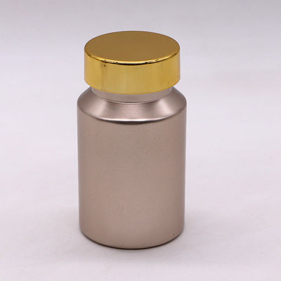 Píldora/cápsula/comprimido/polvo PET Botella de plástico congelado con tapa de oro/plata