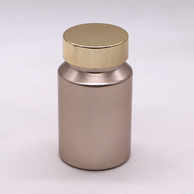 Píldora/cápsula/comprimido/polvo PET Botella de plástico congelado con tapa de oro/plata