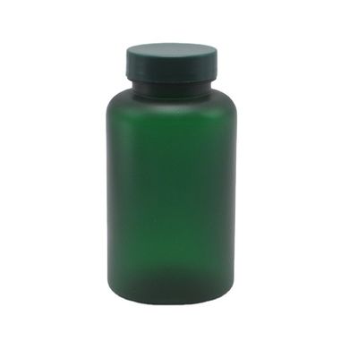Botella de píldoras de plástico PET personalizada de 200 ml con tapa de tornillo para cápsulas de píldoras en polvo